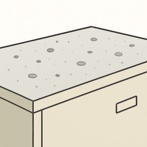 天面にホコリが溜まり、衛生基準を満たすための清掃負担が増える