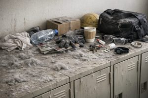 ロッカー上のホコリ