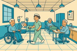 医療・介護施設・スタッフの私物や備品を衛生的に保管し、動線も改善。